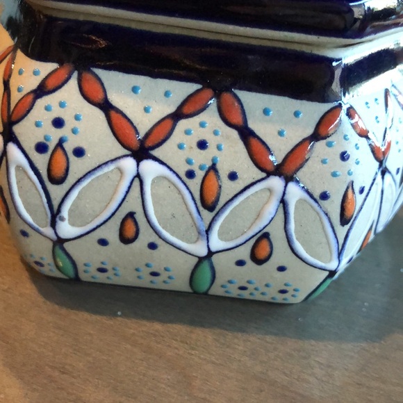 Javier Servin made in Mexico ceramic trinket box with lid - Picture 3 of 8